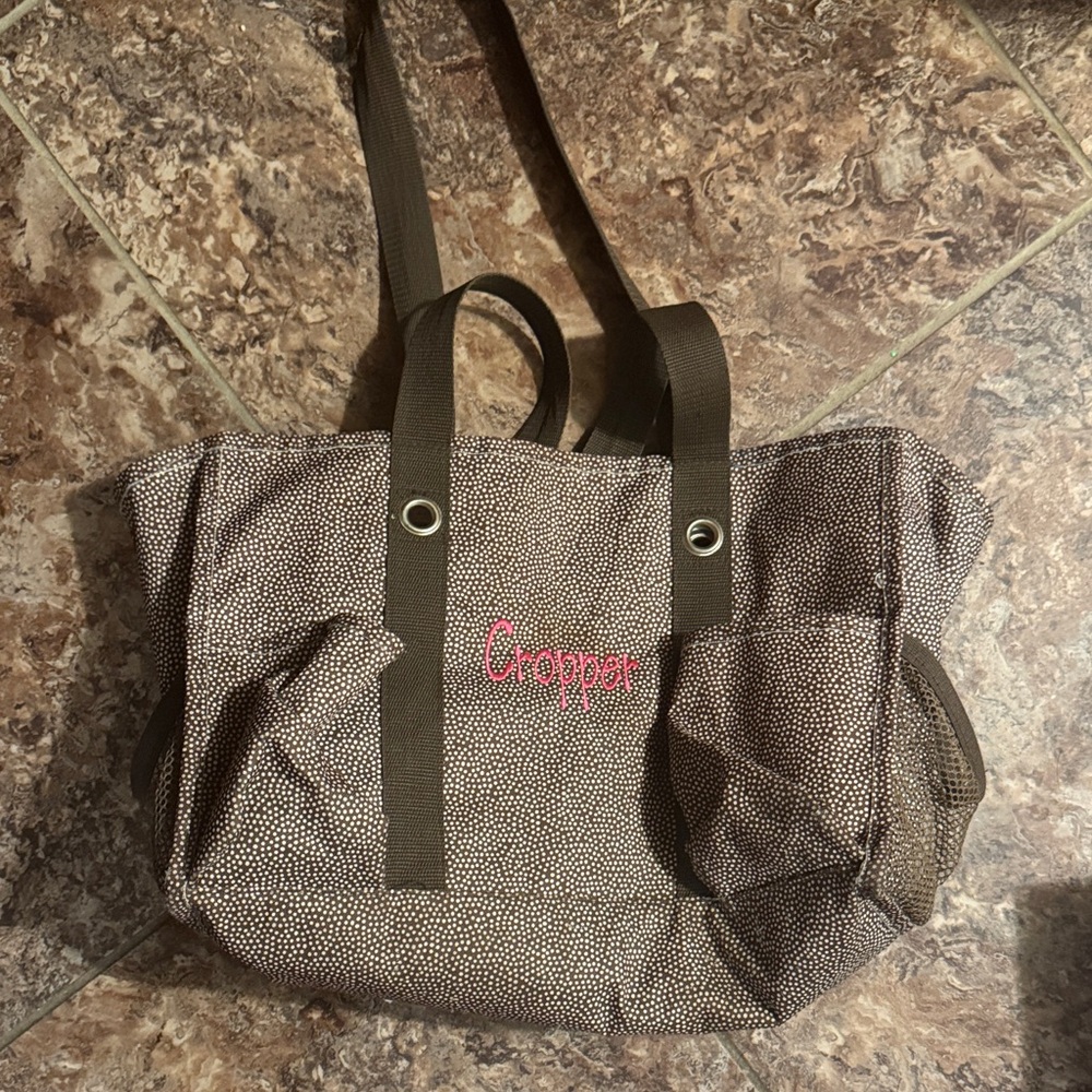 Thirty-One Brown and Pink Tote Bag